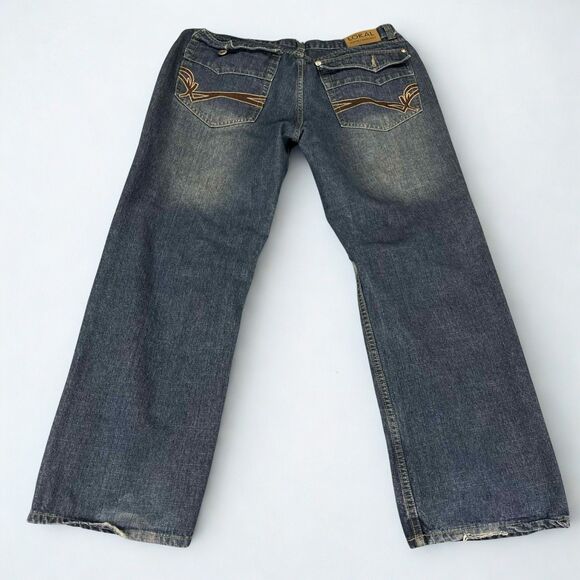 Lokal Jeans Company Men’s 38x32 Tag 37x30 measured Blue Denim Jeans Straight - Picture 2 of 8